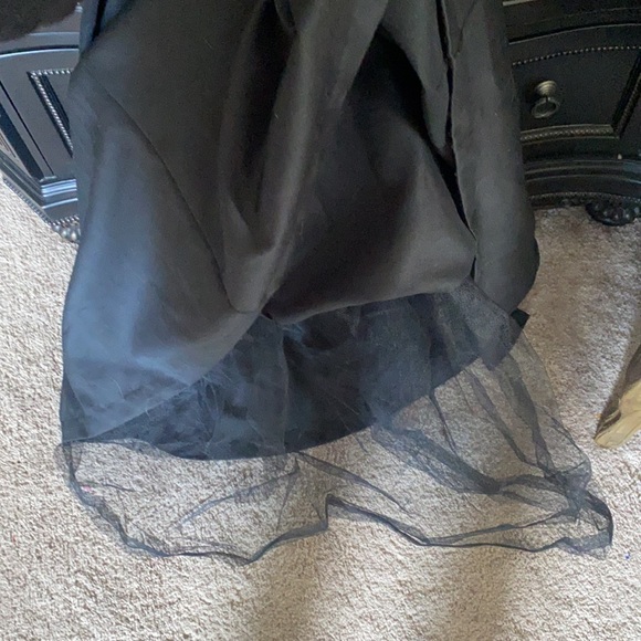 En Francais by Huey Waltzer Formal Black Satin Dress  Size 12 - Picture 4 of 7